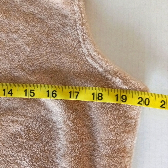 French Laundry women's full zip faux fur vest beige L - Picture 7 of 7